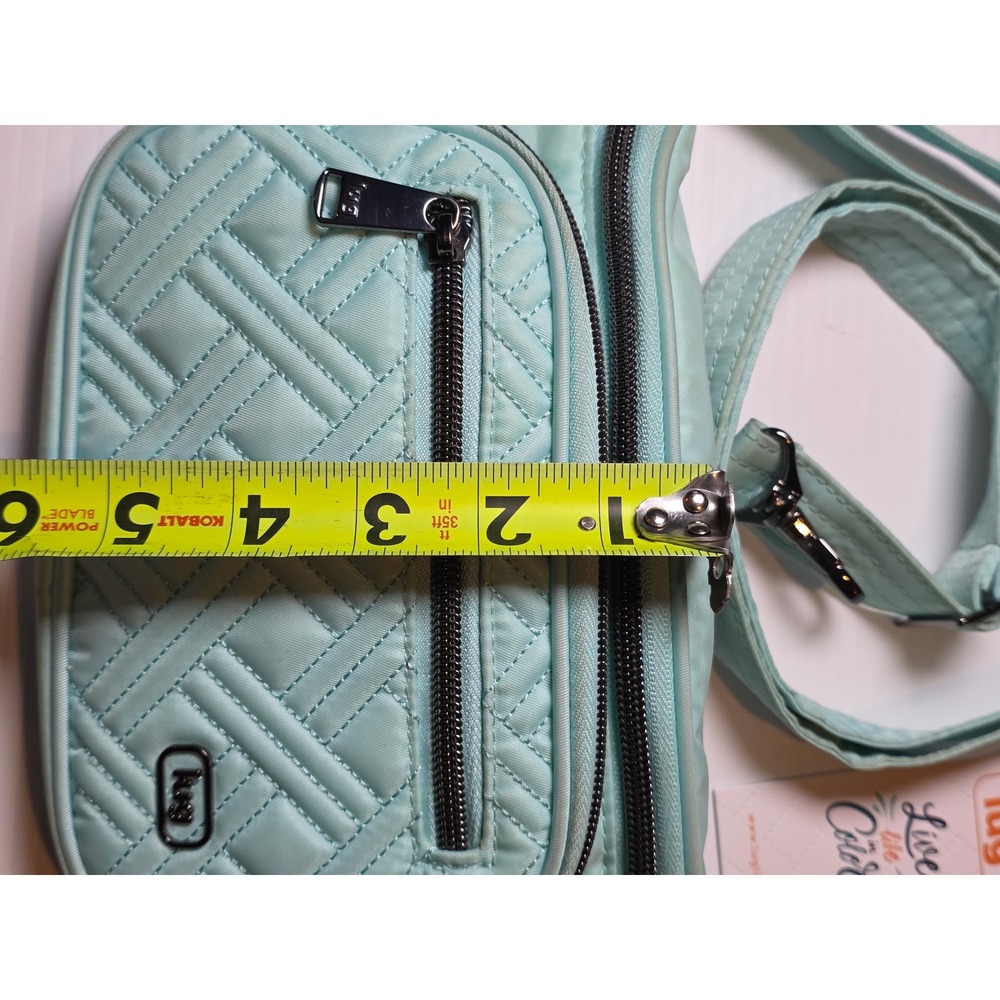 Lug Switchline Classic Sling Bag Aquamarine Quilted Crossbody Fanny Mint Blue - Picture 7 of 11